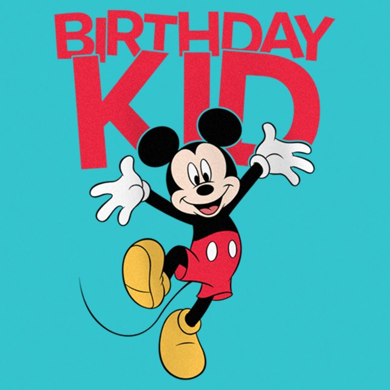 Girl's Mickey & Friends Happy Birthday Kid T-Shirt, 2 of 5