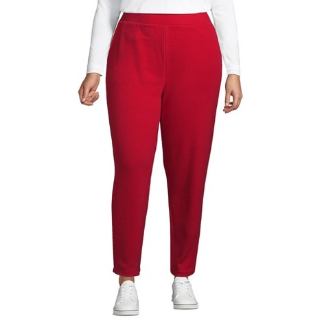 Lands' End Women's Plus Size Serious Sweats Ankle Sweatpants - 1x - Rich  Red : Target