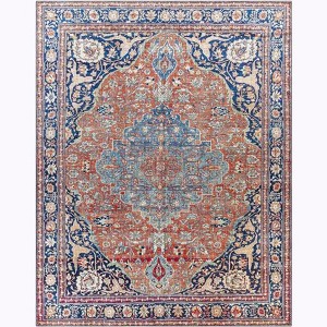 Mark & Day Luchen 7'6"x9'6" Rectangle Woven Indoor Area Rugs Dark Blue - 1 of 4