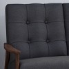 Christopher Knight Home Duluth Mid Century Tufted Sofa Black: Polyester Upholstery, Rubberwood Frame, Seats 3 - 4 of 4