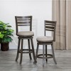 NicBex Dining Chairs Upholstered Chair Bar Height Chairs Slat Back Swivel Chair Fabric Seat for Kitchen - 4 of 4