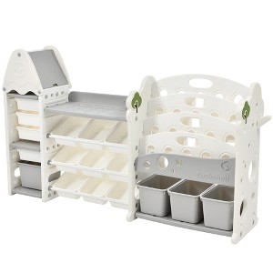 KTMBDW Toy Storage Organizer with Removable Bins – Toddler Bookshelf with Toy Organizer - Toy Rack Ideal for Kids' Rooms, Playrooms - 1 of 4
