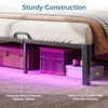 Pinmoco Twin/Queen/King Metal Platform Bed Frame with 16.5'' Large Under Bed Storage Space, Dual LED Lights and Charging Station, Black - 4 of 4