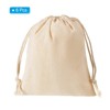 Unique Bargains Bank Coin Deposit Change Transit Bags Canvas Money Bag with Drawstring 6 Pcs - 3 of 4