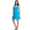 24seven Comfort Apparel Sleeveless Pleated Skater Dress with Pockets - 2 of 4