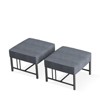 Gymojoy Outdoor 2 Pieces Patio Footstool Multipurpose Ottomans Foot Stool Ottoman - 3 of 4