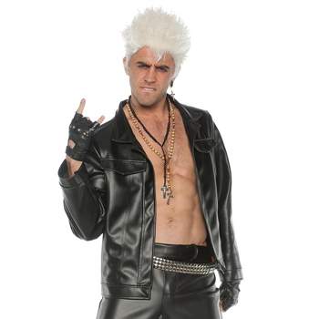 Faux Leather Rocker Jacket Adult Costume