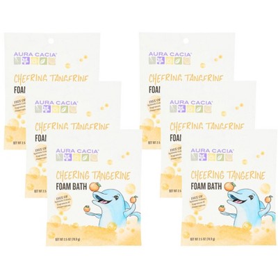 Aura Cacia Cheering Tangerine Foam Bath - Case of 6/2.5 oz