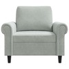 vidaXL Sofa Chair Light Gray 23.6 in. Velvet - 4 of 4
