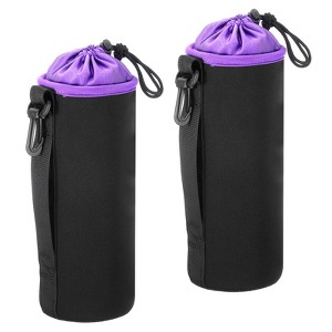 Unique Bargains Waterproof Shockproof Neoprene Cups Bag Camera Lens Bag 2 Pcs - 1 of 3