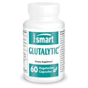 SuperSmart Glutalytic - Gluten Intolerance Digestive Enzymes - Endopeptidases & Exopeptidases | Non-GMO & Gluten Free - 90 Vegetarian Capsules - 1 of 1