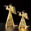 16.5"H & 12.5"H Sullivans Christmas Lighted Gold Angel Set of 2, Indoor Christmas Decor - 4 of 4