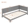 ALEXOUN Wood Day Bed Frames with Solid Wood Slat Support,and Arm & Back for Toddlers Kids Teens Adults Easy Assemble - 3 of 4