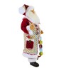 Karen Didion 19.0 Inch Merry Gingerbread Santa Hand-Painted Face, Inset Eyes Santa Figurines - 3 of 3