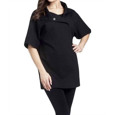 Women's Side Zip Short Sleeve Coat - ANGEL