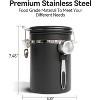 22OZ Airtight Stainless Steel Coffee Canister with Window, for Beans & Grounds - 3 of 4