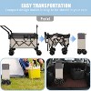 Multi-Functional Push-Pull Folding Wagon Cart with Rotating Handle & 360 All-Terrain Wheels ¨C Heavy-Duty, Adjustable Design, Large Capacity - 3 of 4