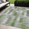 Green And Fern Green Geometric Washable Indoor Outdoor Area Rug - 2 of 4