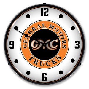 Collectable Sign & Clock | GMC Trucks Vintage LED Wall Clock Retro/Vintage, Lighted - 1 of 3