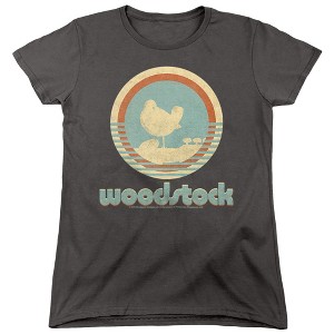 Women's Woodstock Bird Circle T-Shirt - 1 of 4