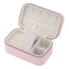 REGALWOVEN Faux Leather Mini Modern Earring and Ring Jewelry Box - 3 of 4