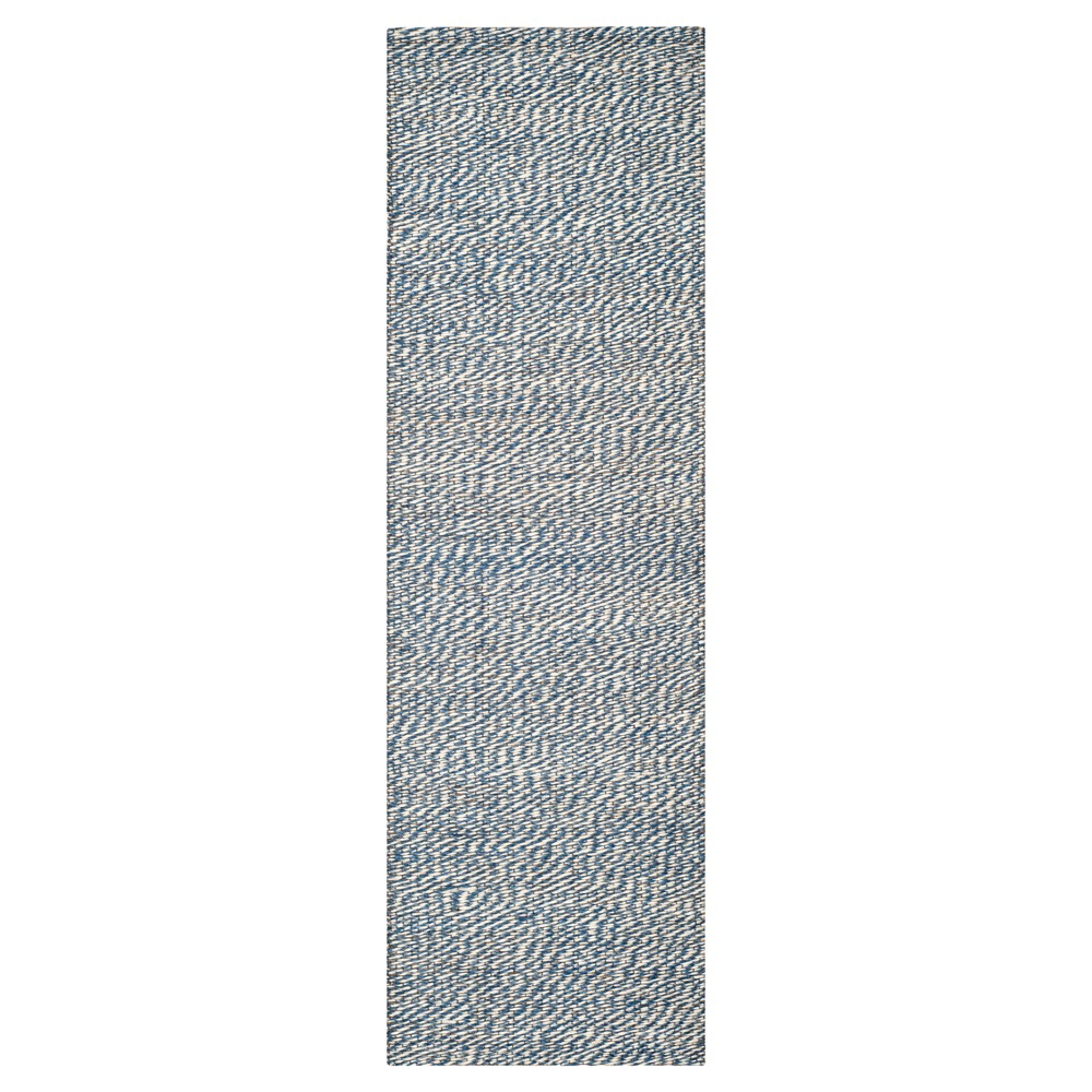 Simona Natural Fiber Runner - Blue / Ivory ( 2'x6' ) - Safavieh