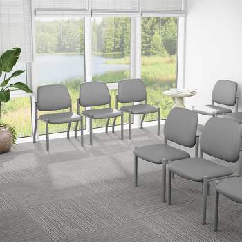Armless Guest Chair Gray - Boss Office Products