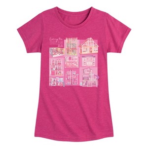 Girls' - Barbie - Living the Dream Fitted Short Sleeve Graphic T-Shirt - 1 of 3
