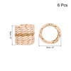 Unique Bargains Handmade Woven Natural Cattail Grass Farmhouse Napkin Rings 6 Pcs - 2 of 4