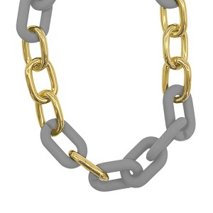 Adornia 14k Gold Plated Gray Oversized Link Necklace - 1 of 3