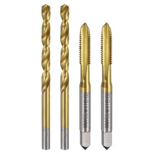 Unique Bargains HSS 6542 Metric Spiral Point Thread Tap and Twist Drill Bit Sets 4 Pcs - 1 of 4