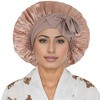 Anna-Kaci Silk Bonnet for Sleeping Satin Lined Hair Bonnet with Long Tie Band for Women Curly Hair - 2 of 4