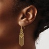 Black Bow Jewelry Diamond-cut Beaded Chandelier Earrings in 14k Yellow Gold - 3 of 4