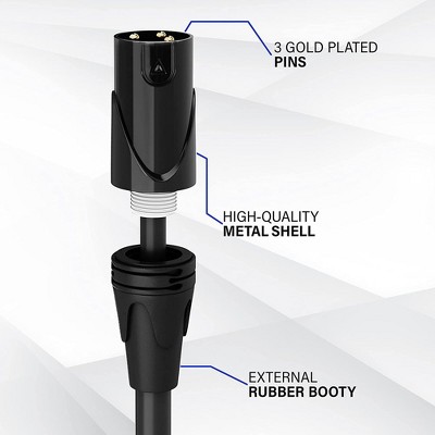 LyxPro 6 Feet Green XLR Male to Female Microphone Cable