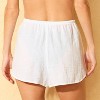 Women's Gauze Cover Up Shorts - Shade & Shore™ White - 2 of 4