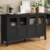 Heynemo Sideboard Buffet Cabinet with Storage, 55'' Storage Cabinet with Acrylic Accents, Accent Cabinet with Adjustable Shelves, Wood Credenza - 2 of 4