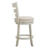 Inspire Q Hooper Counter Height Barstool Antique White Finish/Beige Linen - 2 of 4