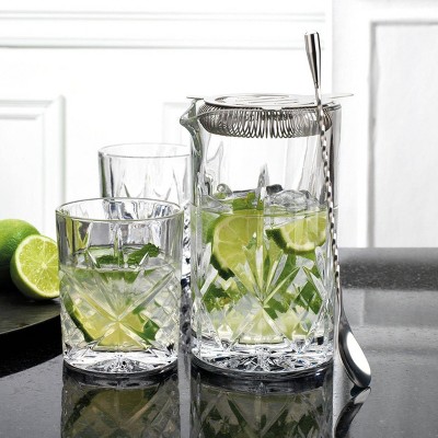 Elegant Clear Crystal 6-Piece Beverage Mixing Set