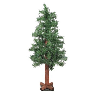 Northlight 3' Unlit Artificial Christmas Tree Slim Traditional Mixed Green Woodland Alpine