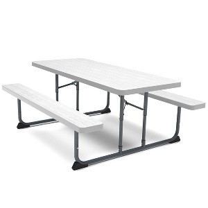 SUGIFT 6FT Heavy-Duty Picnic Table Portable Indoor Outdoor Bench - 1 of 4