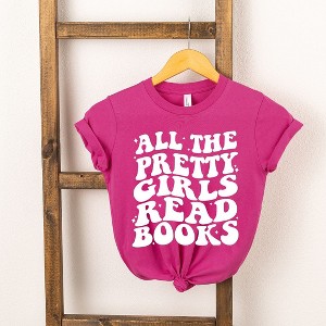 The Juniper Shop Pretty Girls Read Books Youth Short Sleeve Tee - 1 of 2