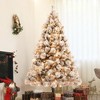 Whisen 6.5FT Prelit Artificial Christmas Tree with 350 Clear Lights and 1107 Tips, Metal Stand - Green - 3 of 4