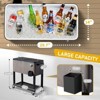 Karl Home 80 QT Wood Grain Patio Cooler Cart - 2 of 4