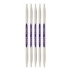 Prym 5pk 8" Ergonomic Double Point Knitting Needles: Plastic, White, Knitting Supplies, Sewing Pins, 9.41" Length - 2 of 4