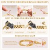 2pcs Gold Chain Link Bracelet, Stainless Steel Crystal Friendship Bracelets Bangle,Watch Band Chains Wristband - 4 of 4