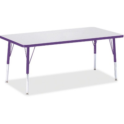 Jonti-Craft Berries Elementary Height Color Edge Rectangle Table (30 x 60) in Purple