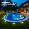 Cool White 8 LED Solar Outdoor Waterproof In-Ground Path Lights for Pathway, Yard, Lawn, Patio and Walkway - 4 of 4