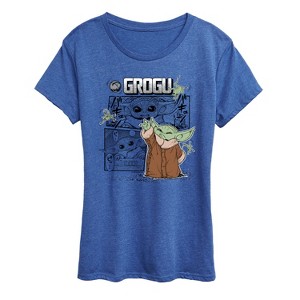Women's - Star Wars - The Mandalorian Grogu Panels Short Sleeve Graphic T-Shirt - 1 of 4