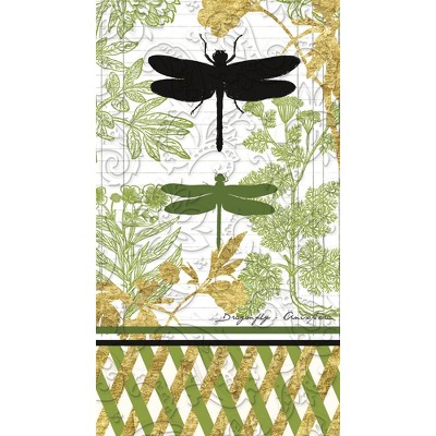 Evergreen Cypress Home Garden Botanical Embossed Paper Cocktail Napkin, 15 count