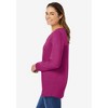 Woman Within Plus Size Perfect Long-Sleeve V-Neck Tee - 4 of 4